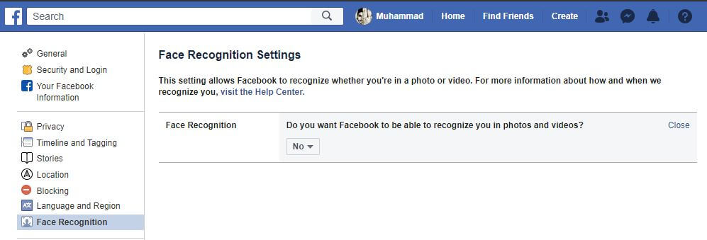 Turn Off Face Recognition on Facebook