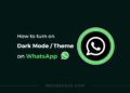 A featured image with a dark WhatsApp icon showing WhatsApp dark mode / theme