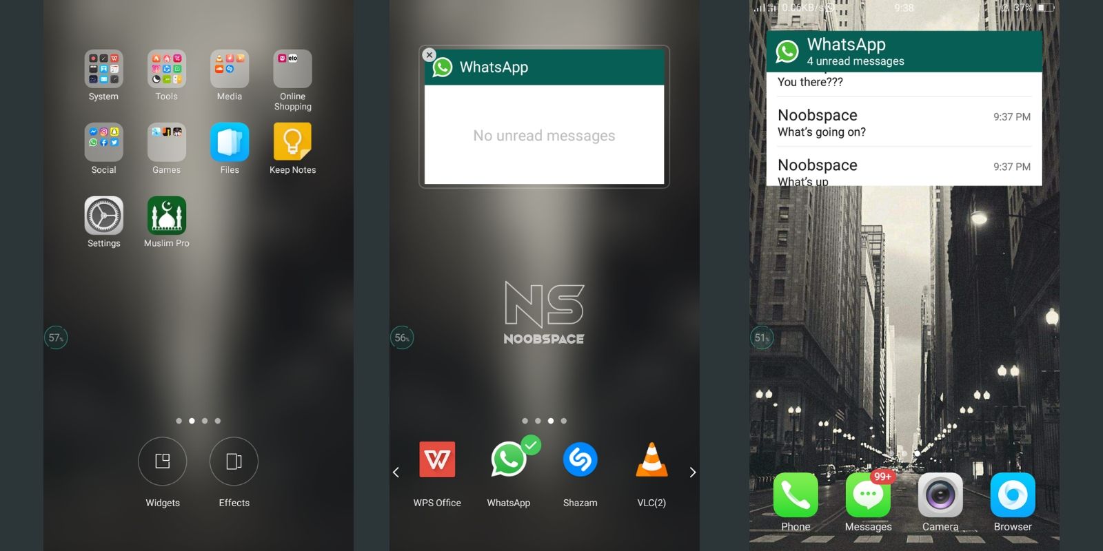 Adding WhatsApp Widgets to the home screen for quick access