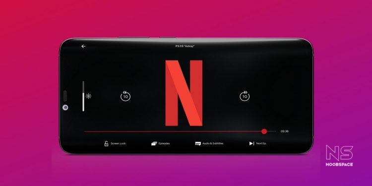 Netflix Screen Lock button in the player