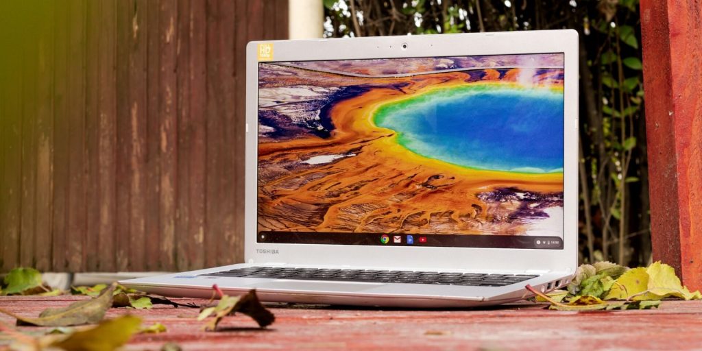 An outdoor photo of Chromebook