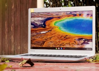 An outdoor photo of Chromebook
