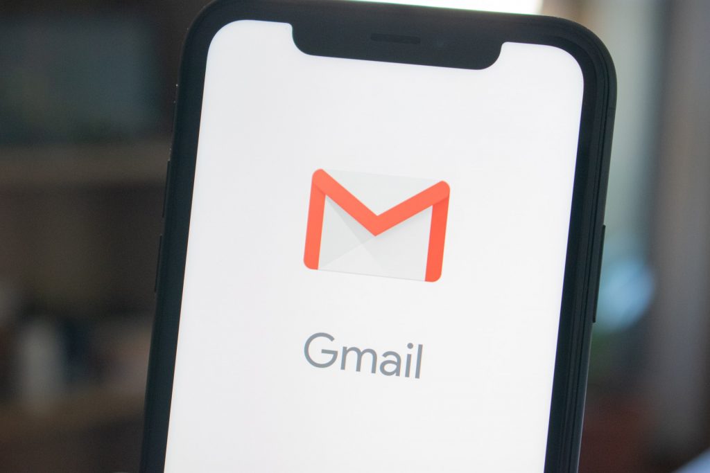 Gmail logo on a phone app screenshot