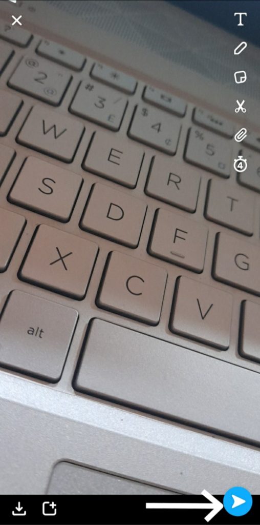 screenshot of a keyboard snap