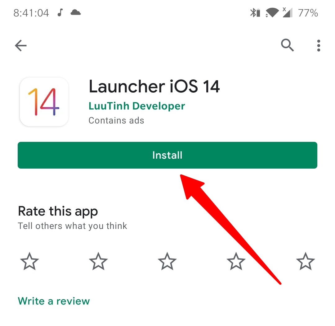 Install iOS launcher on Android