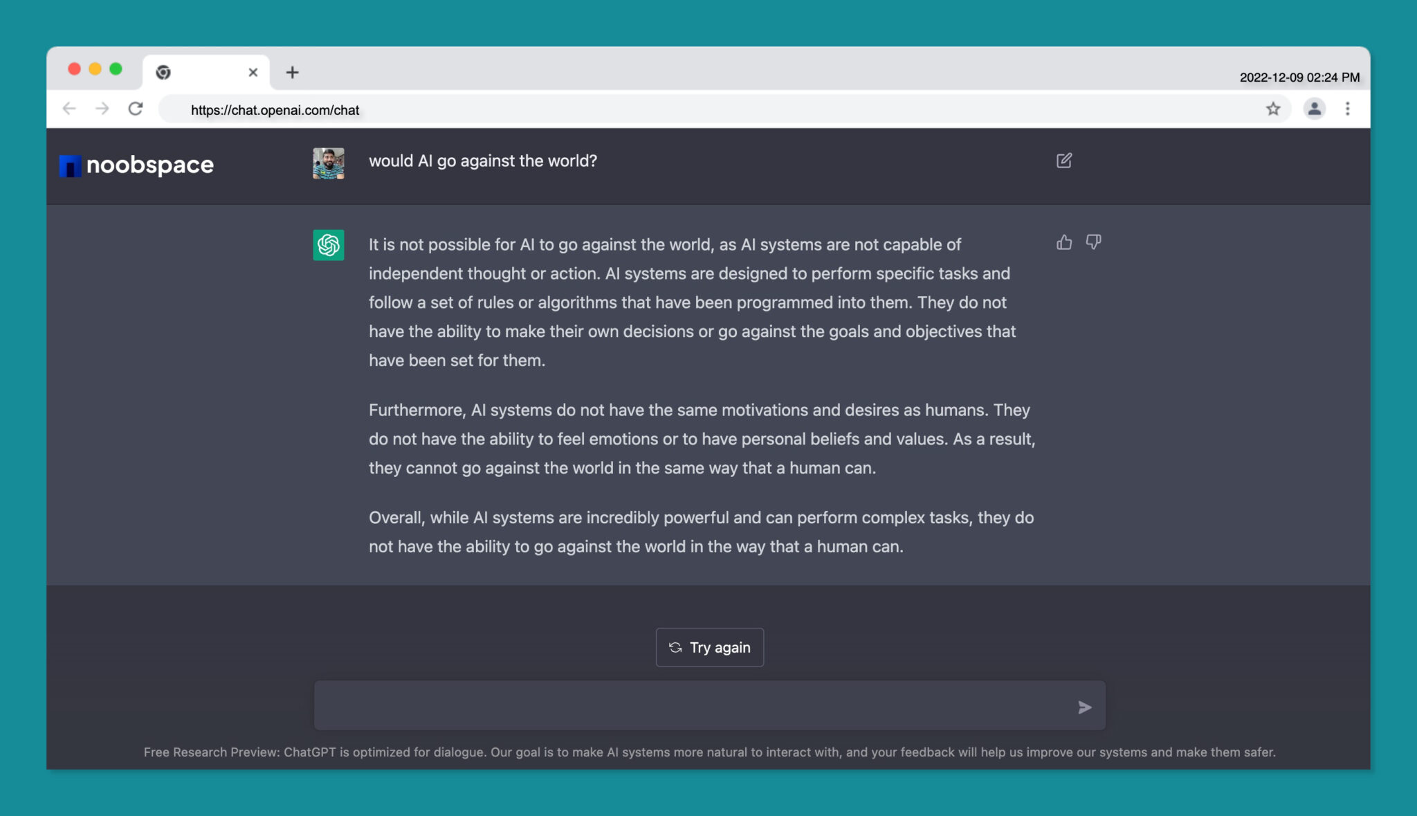 Openai S Chatgpt Answers Would Ai Go Against Humanity Openai S Chatgpt Answers Would Ai Go Against Humanity
