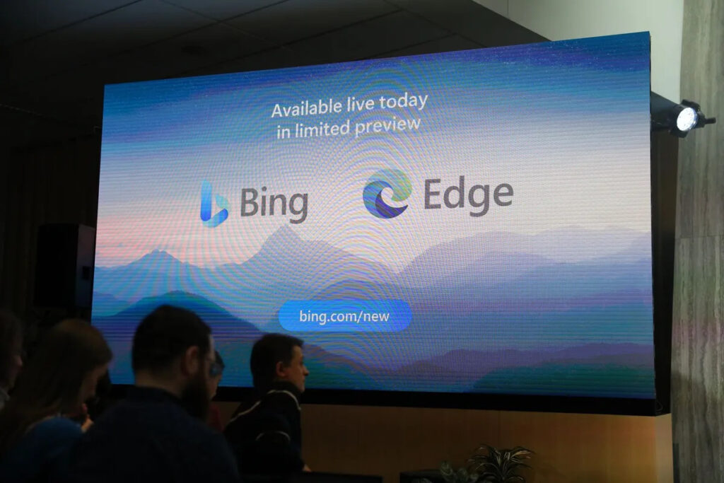 A glimpse of new Bing with ChatGPT and Microsoft Edge browser from MS Ai event