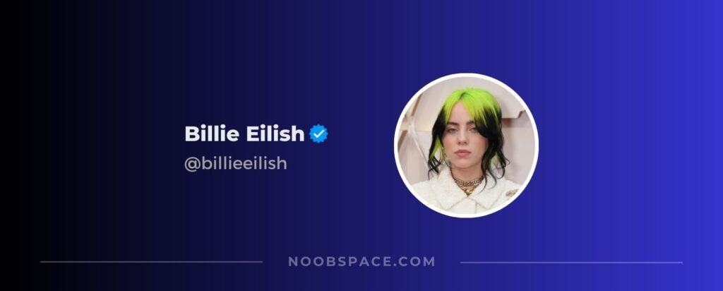 Billie Eilish's Instagram account