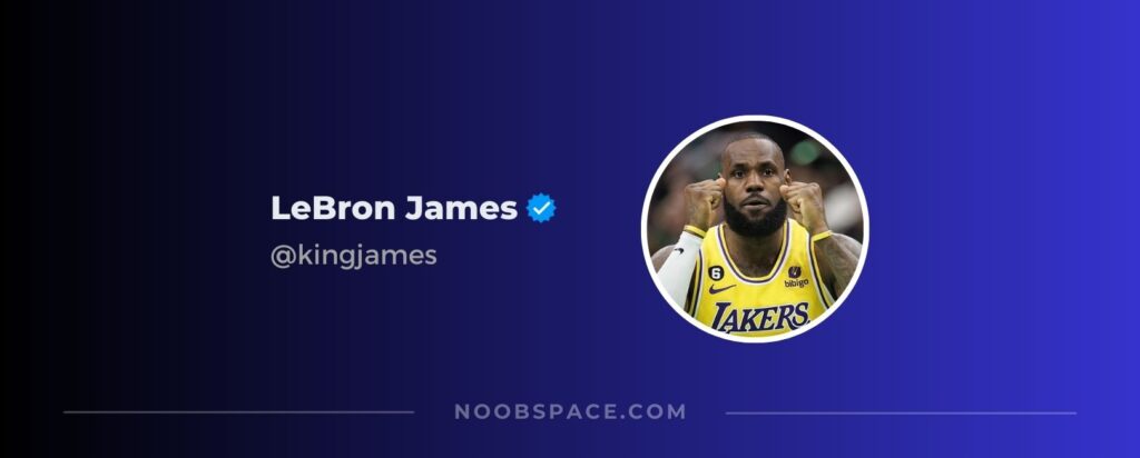 King LeBron James IG account