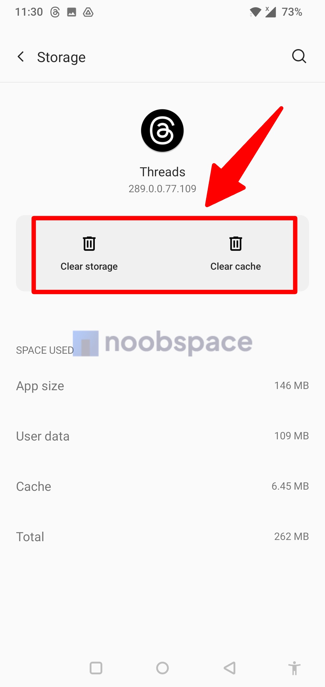 Clear Threads app cache and data