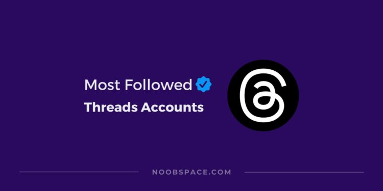 Most popular Threads accounts