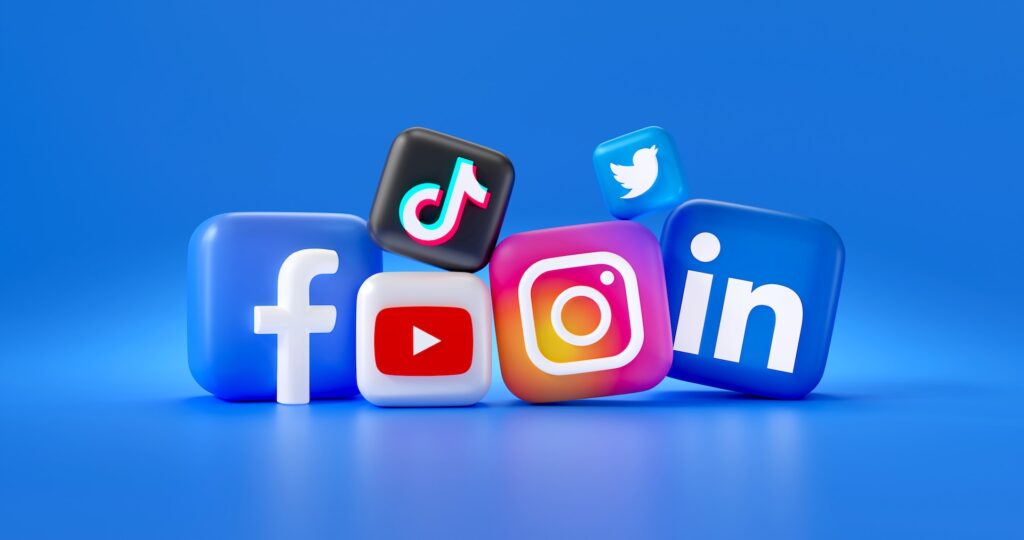 3d icons for popular social media platforms