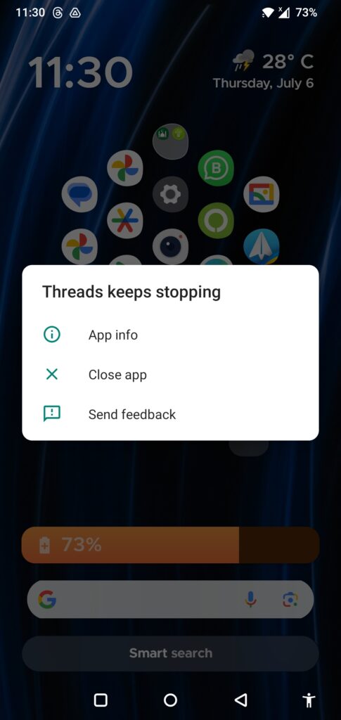 threads keeps stopping error abdugeek noobspace 2024