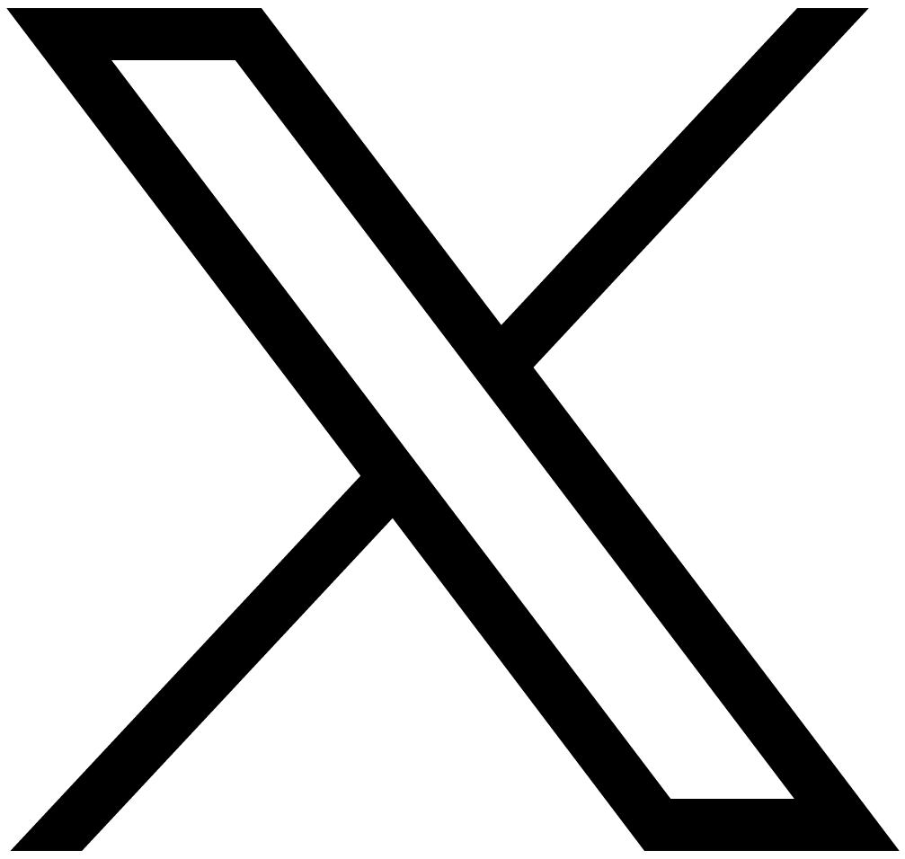X.com logo in black, transparent png