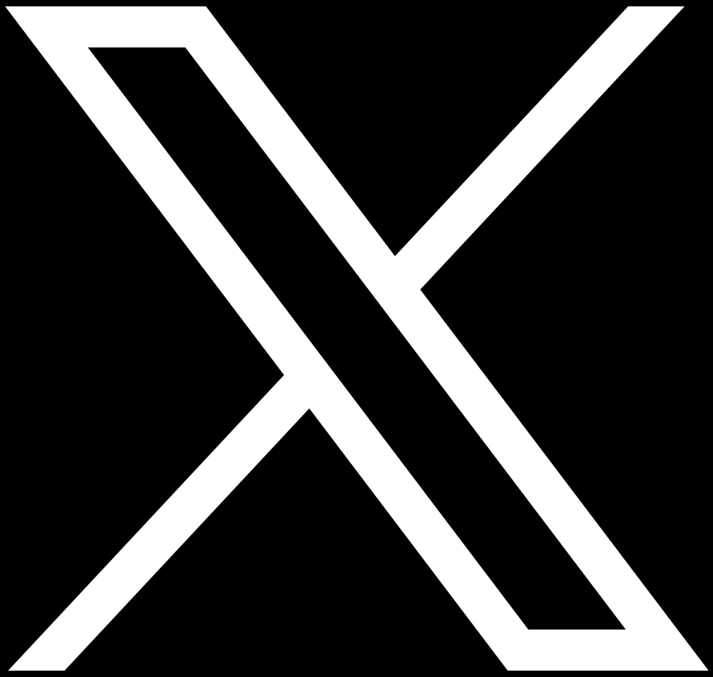 x com logo white b bg 2024