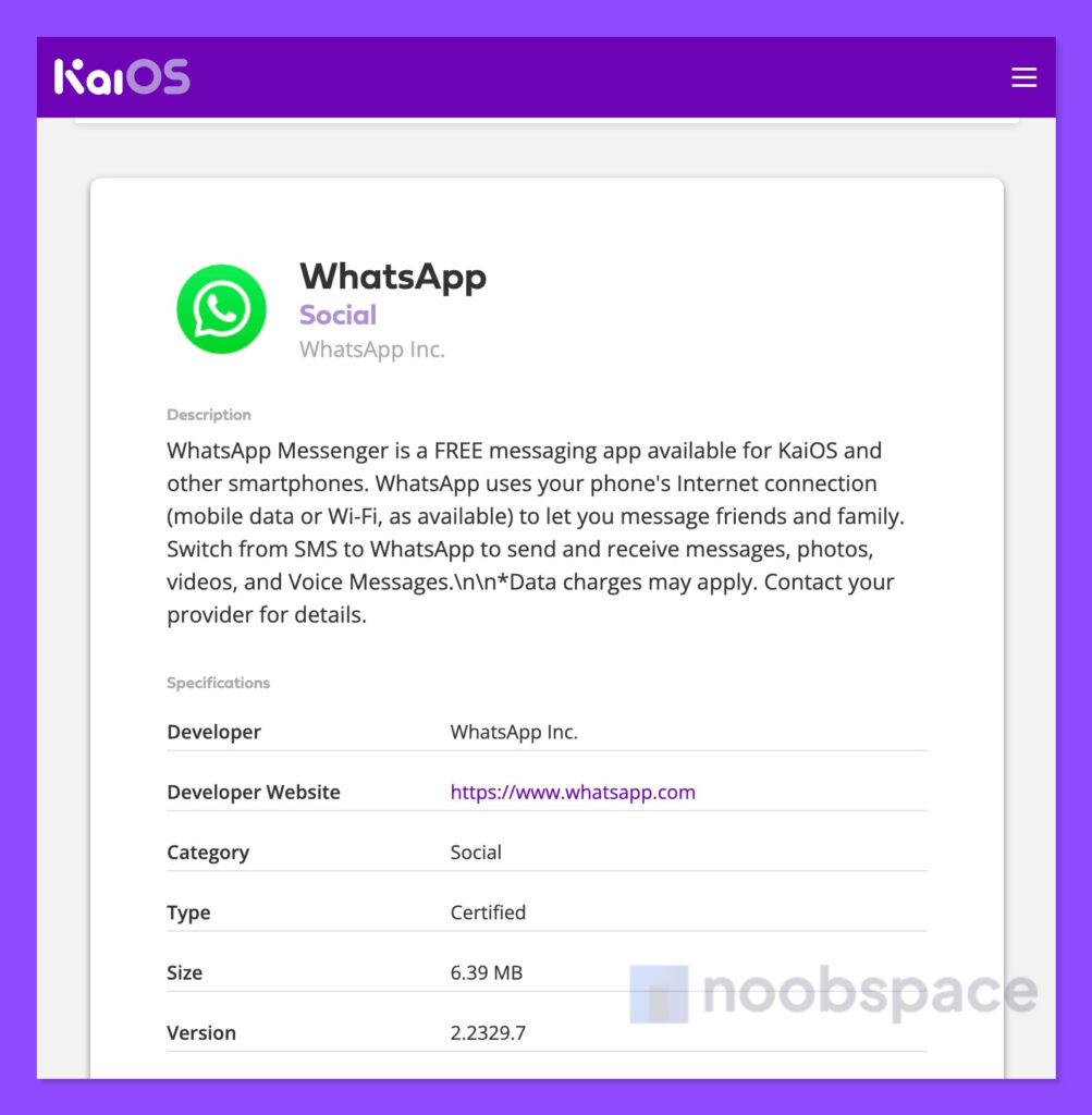 Download WhatsApp for KaiOS