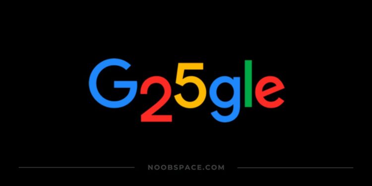 Google Doodle 25th birthday