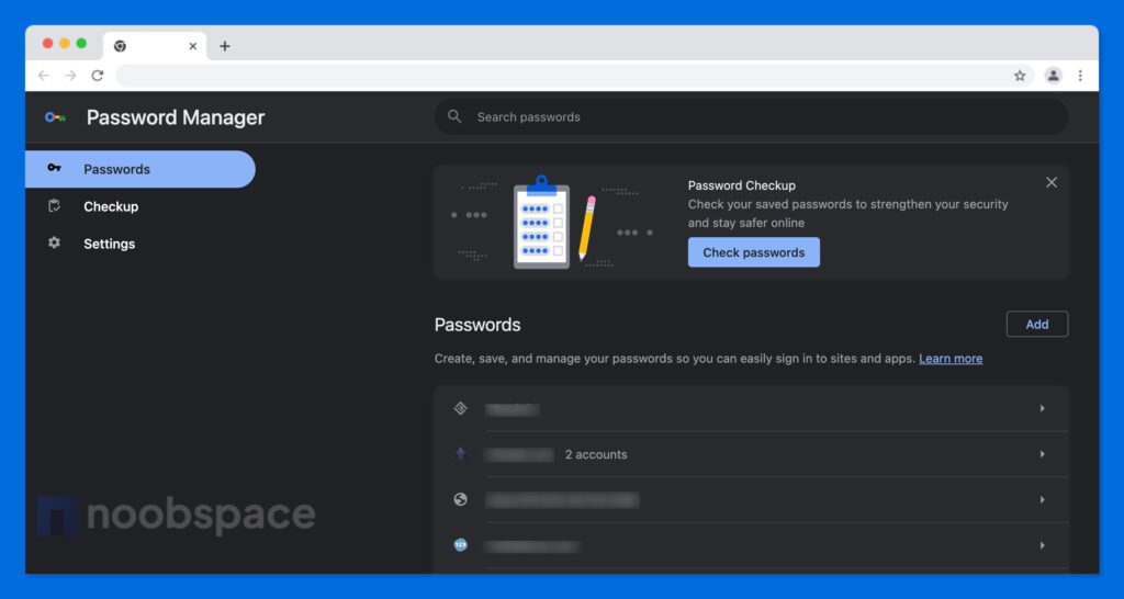 Google Password Manager in Chrome