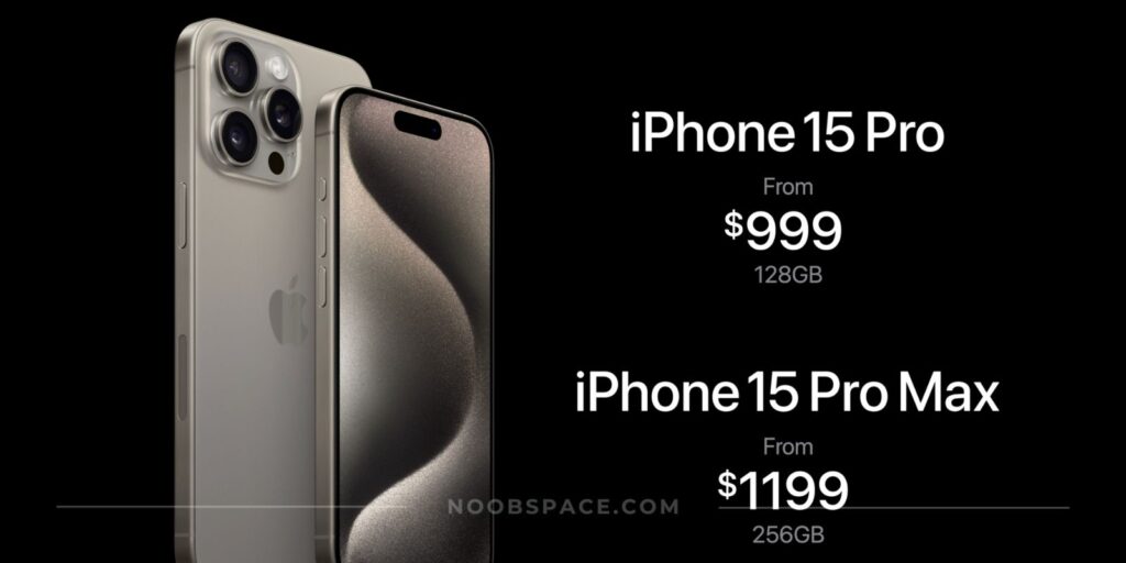 iPhone 15 Pro and iPhone 15 Pro Max pricing in the USD