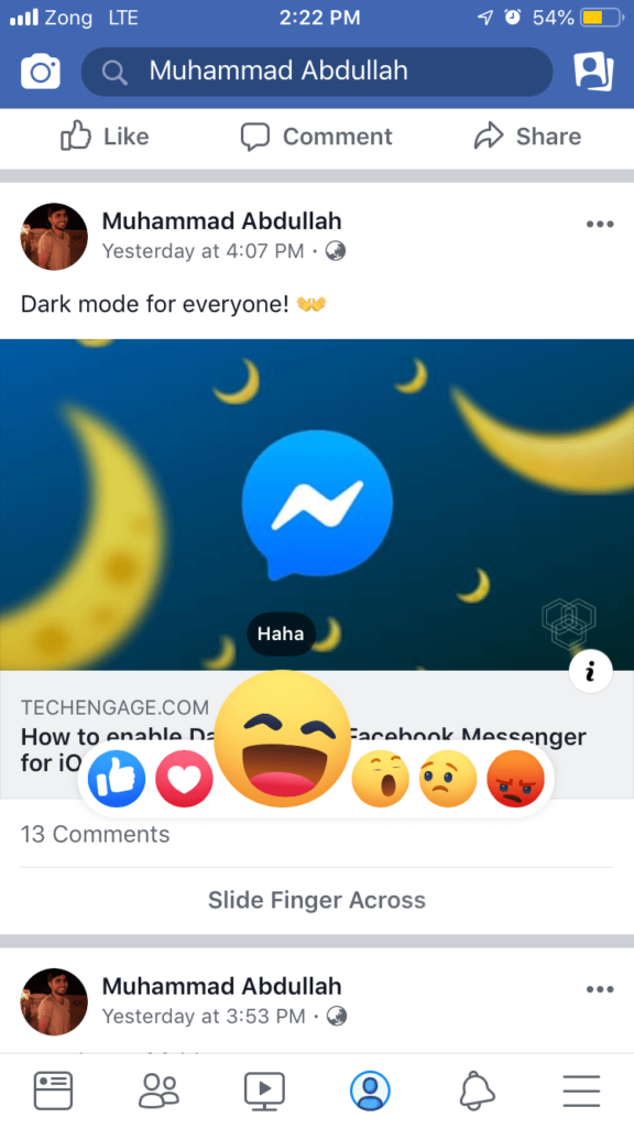 Old Facebook 3D Reactions from March 2019