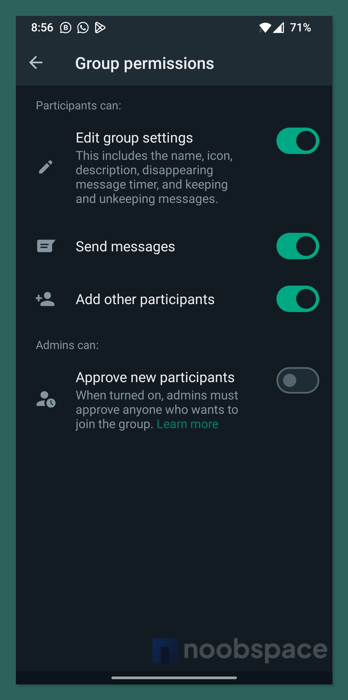 whatsapp group permission settings 2023