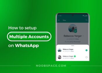 A featured image with writing 'How to setup Multi accounts on WhatsApp for Android smartphones'