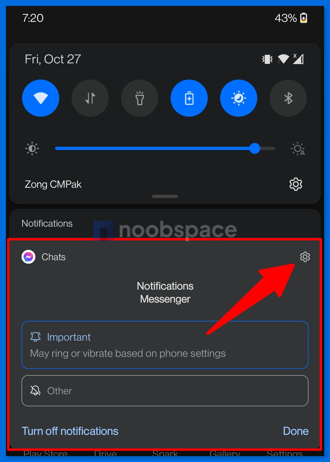Open notification settings straight from Android notifications