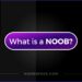 A featured image saying, what is a noob?