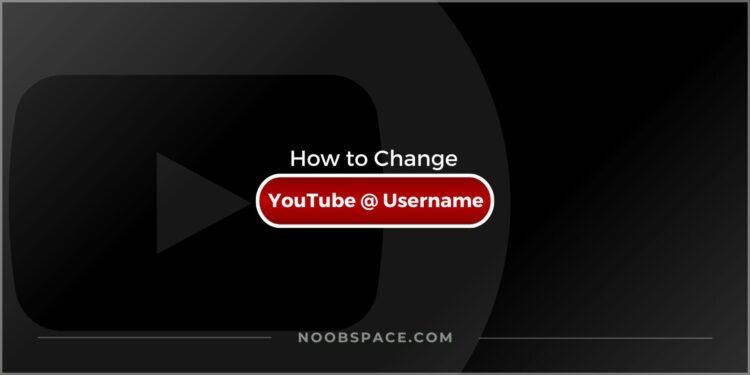 A featured image designed for the post about changing YouTube's @ username/handle