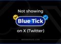 Twitter blue tick not showing