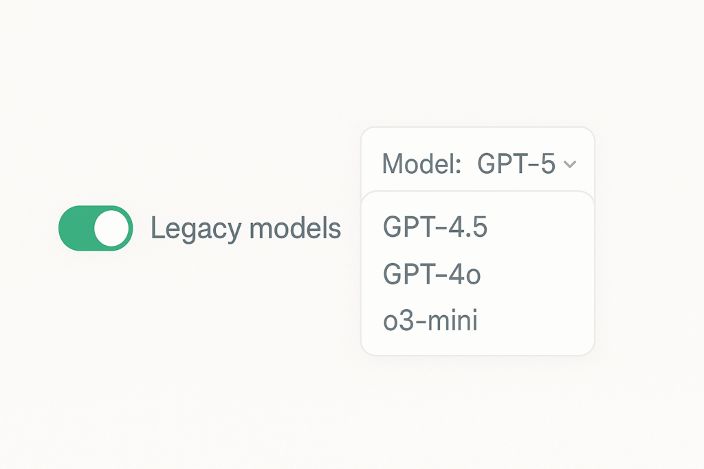 A featured image for turning on Legacy models of ChatGPT