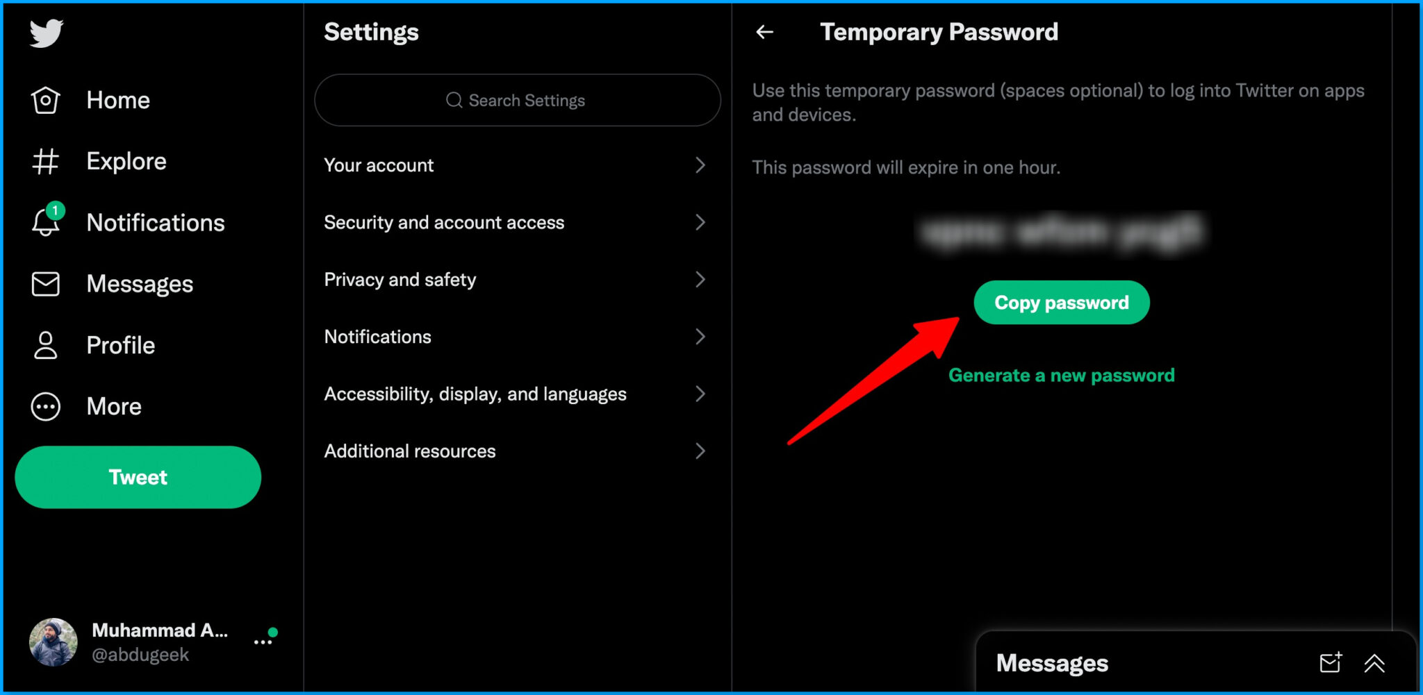 How To Create a Temporary Twitter Password | noobspace