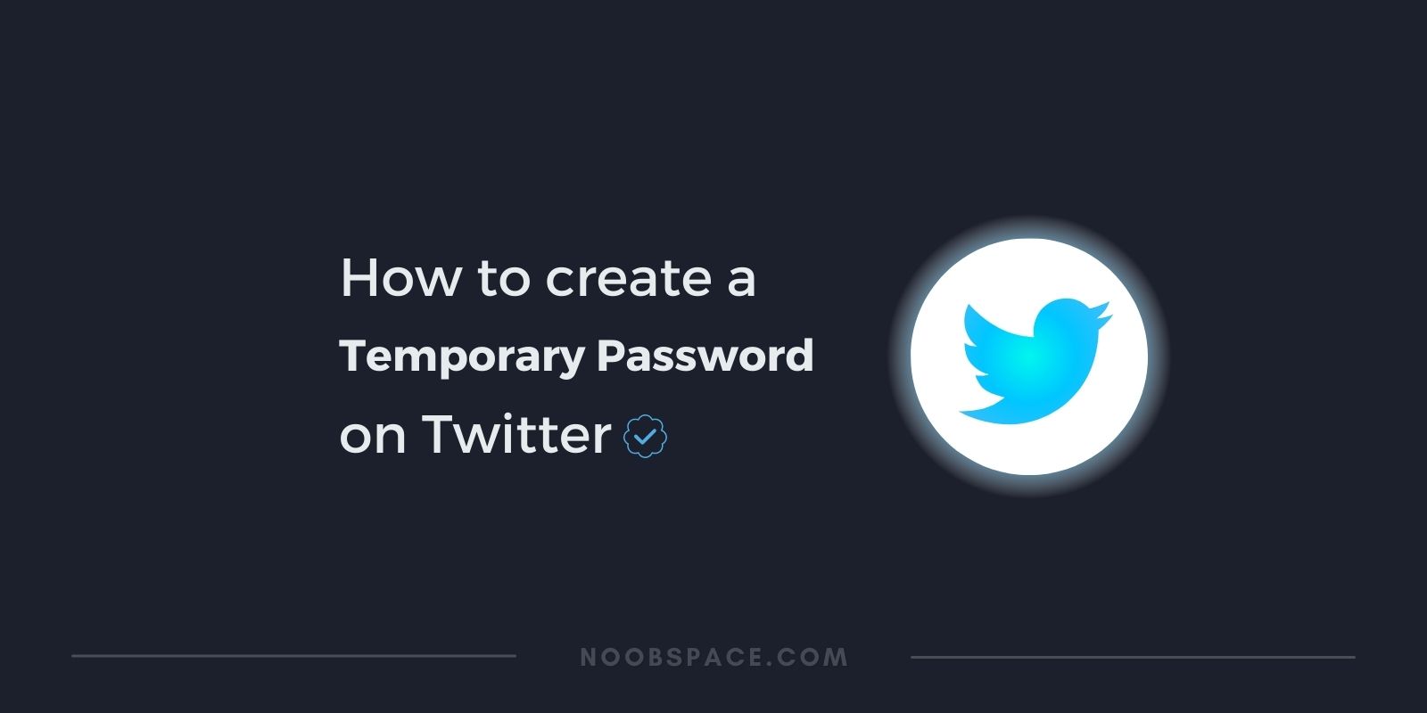 How To Create A Temporary Twitter Password | NoobSpace