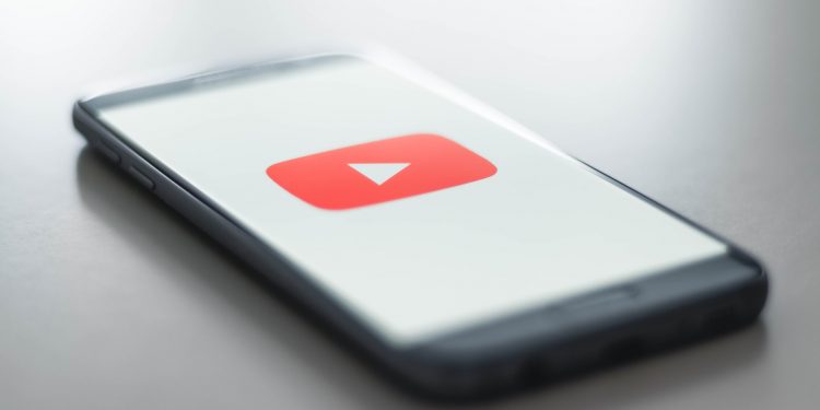 Download YouTube logo on a smartphone