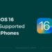 iOS 16 supported iPhones list