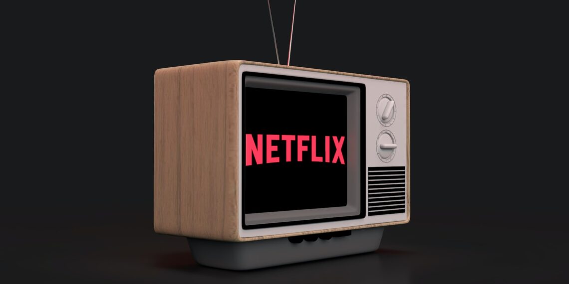 A guide to cancel Netflix account, showing Netflix logo in a classic television set