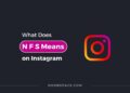 An image saying "What does NFS mean on Instagram"